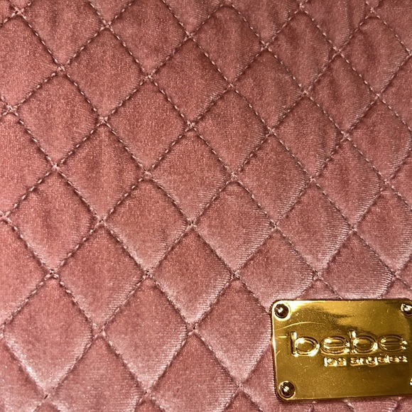 {BEBE} Quilted Pink, Velvet Wristlet - Picture 7 of 7